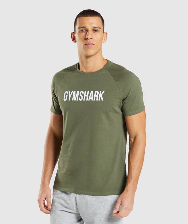 Panske Tricka Gymshark Apollo Olivovo Zelená | BF9253706